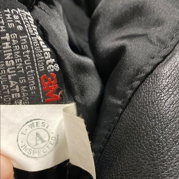 Vintage Tannery West Black Leather Studded Biker Moto Jacket Skull Patch Size‎ S - Picture 16 of 16